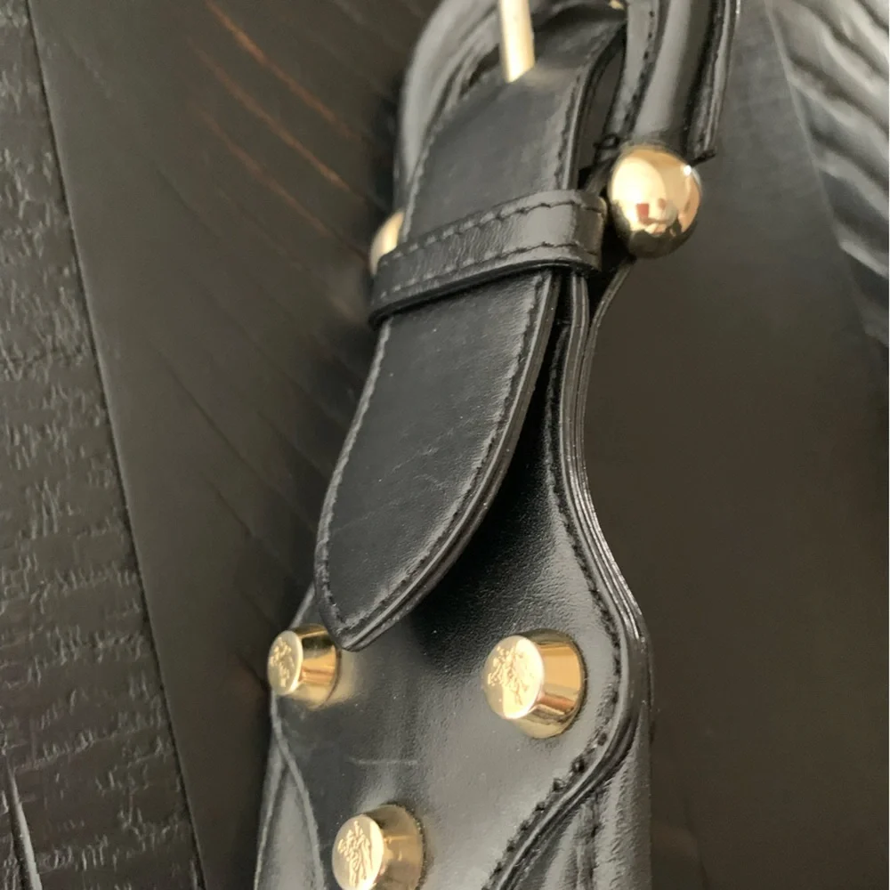 Burberry Quilted Black Leather Brook Hobo Shoulder Bag with Lock EUC - Picture 8 of 14
